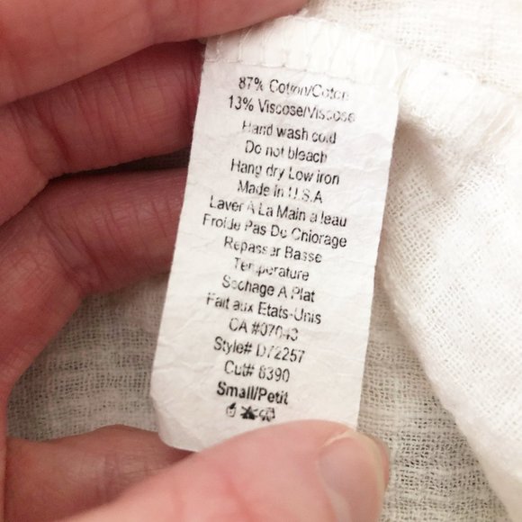 Anthropologie Potter's Pot Bohemian Tie Crop Top - Picture 5 of 7